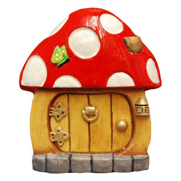 Mushroom Fairy Door Largel Hand Painted Red