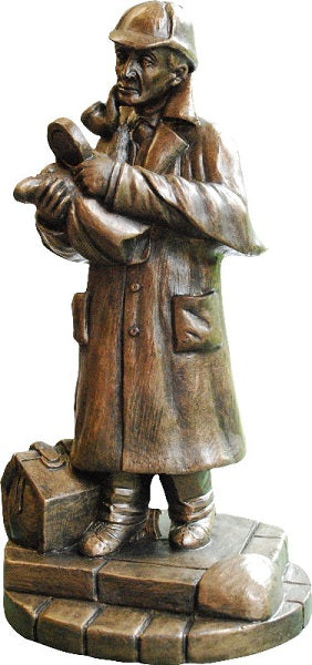 Sherlock Holmes Statue Hand Painted Bronze Finish