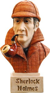 Sherlock Holmes Hand Painted Bust