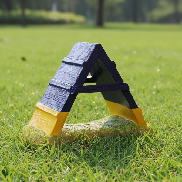 A Frame Dog Agility Trophy Blue and Yellow