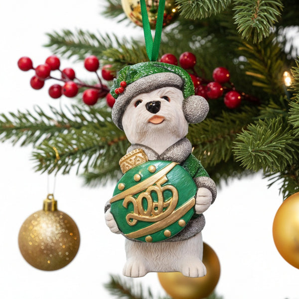 Christmas Annual Westie 2025 with green coat