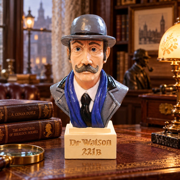 Dr Watson Figurine Bust, Size 5 3/4 inch high, Hand Painted
