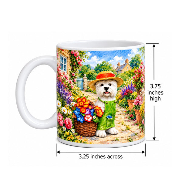 Westie Garden Mug – Floral West Highland Terrier Gift