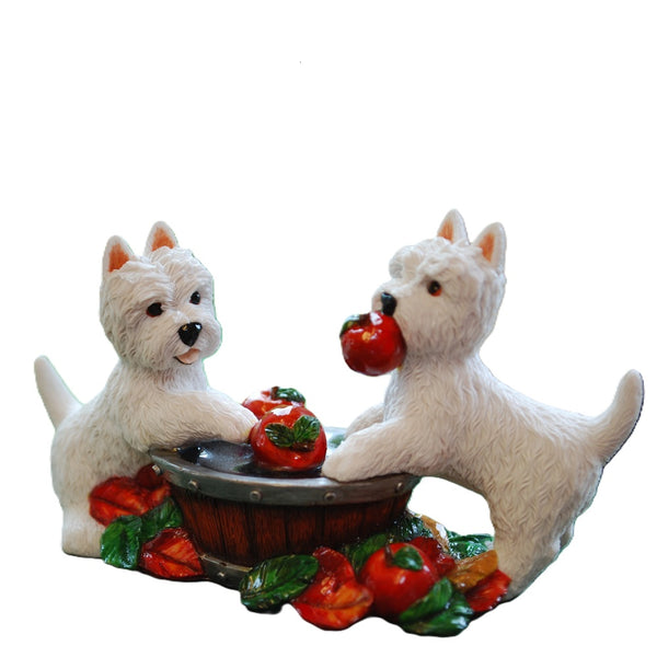 Halloween Westie Pups Bobbing Apples