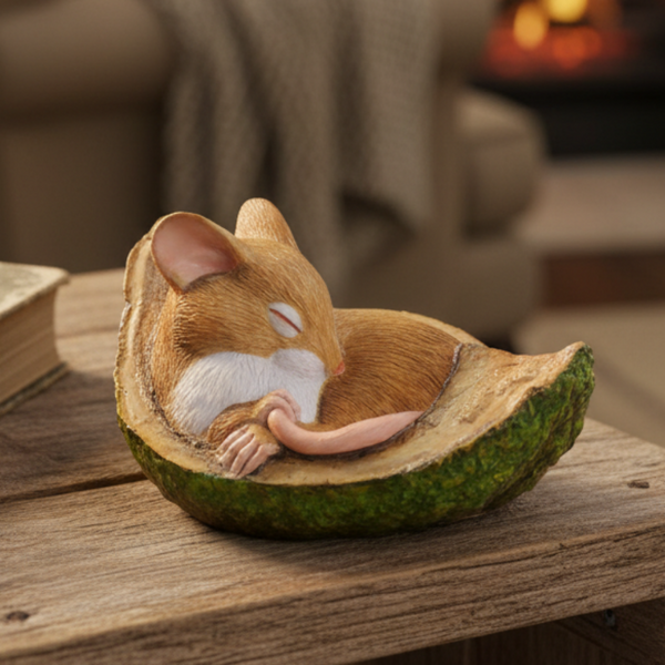 Mouse sleeping In Conker Shell