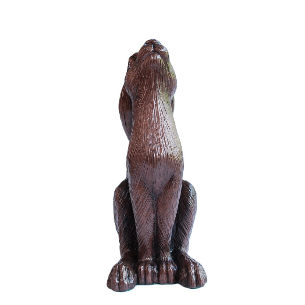 Copper Moon Gazing Hare Ornament | Rustic Rabbit Figurine 6.5 Inch ...