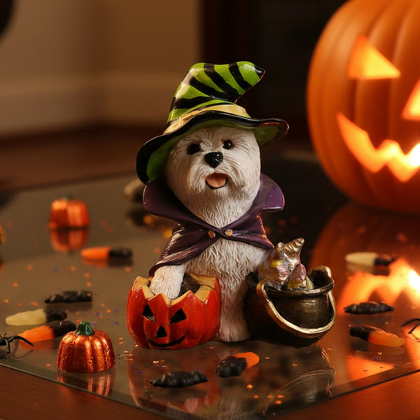 Halloween Westie with Cauldron
