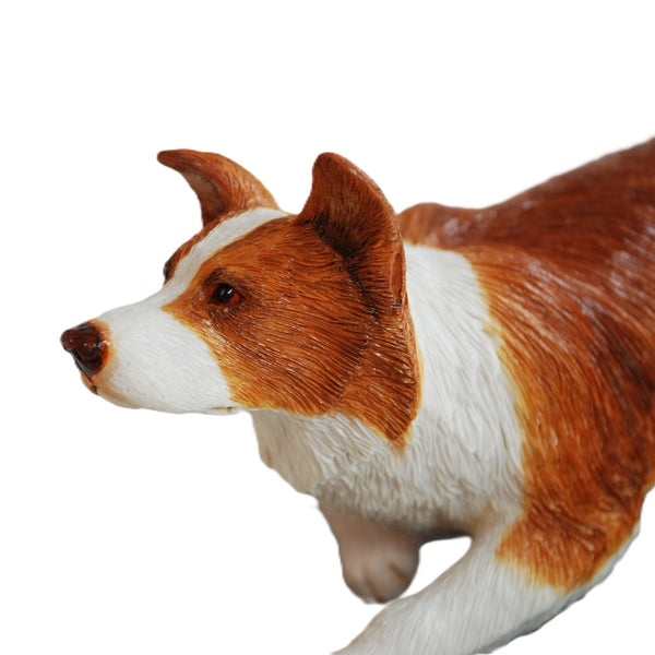 Tan coloured Border Collie Dog Ornament – Realistic Hand-Painted Collectible Figurine