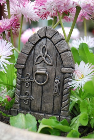 Celtic Fairy Door In Bronze - Size 10cm high