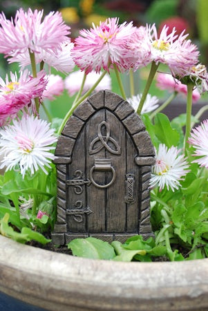 Celtic Fairy Door In Bronze - Size 10cm high