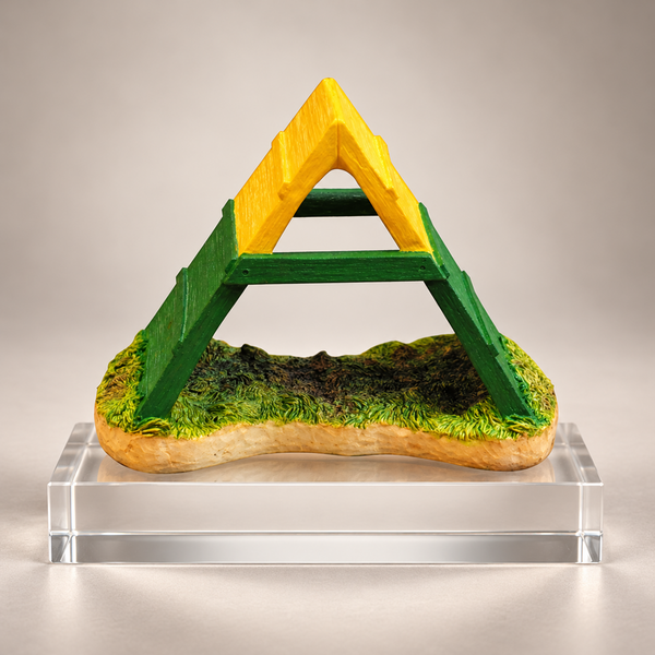 A Frame Dog Agility Trophy Yellow & Green