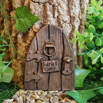 Fairies Only Fairy Door In Bronze - Size 8.5cm x 7cm - Handcrafted - Made In England