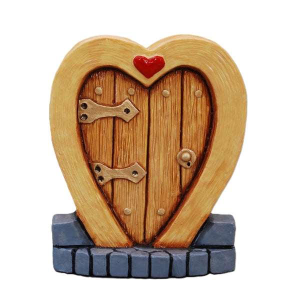Heart Fairy Door Tan