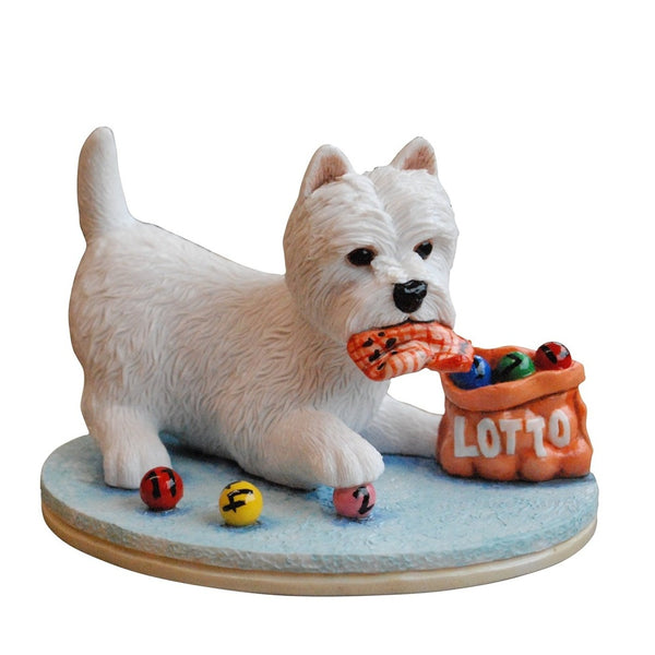 Lucky Lotto Westie Figurine Gift