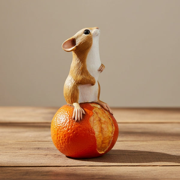 Mouse on Orange Figurine