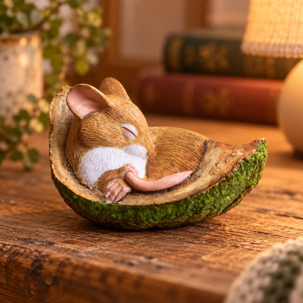 mouse_sleeping_in_conker_shell_figurine