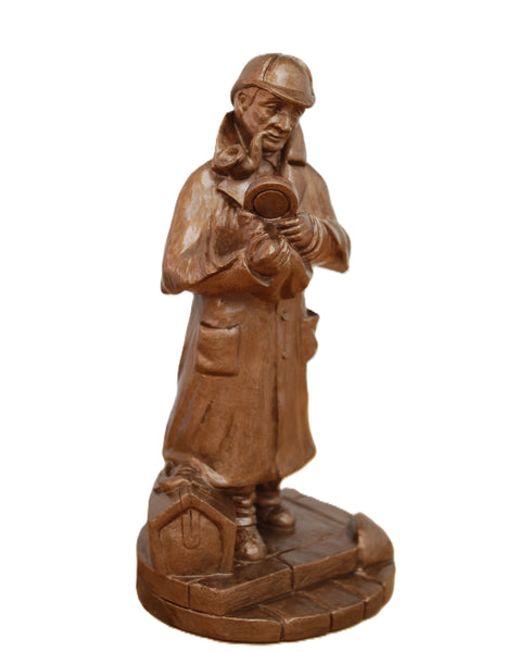 Sherlock Holmes Statue, 6.5 inch Tall, Hand Painted Bronze Finish