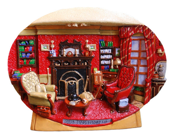 Sherlock Holmes Study Room Plaque Hand Painted