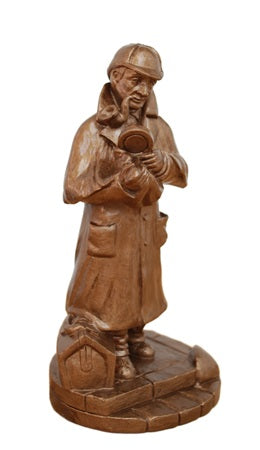 Sherlock Holmes Statue - Hand Painted Antique Bronze Finish - 6.5inch high - Made In England