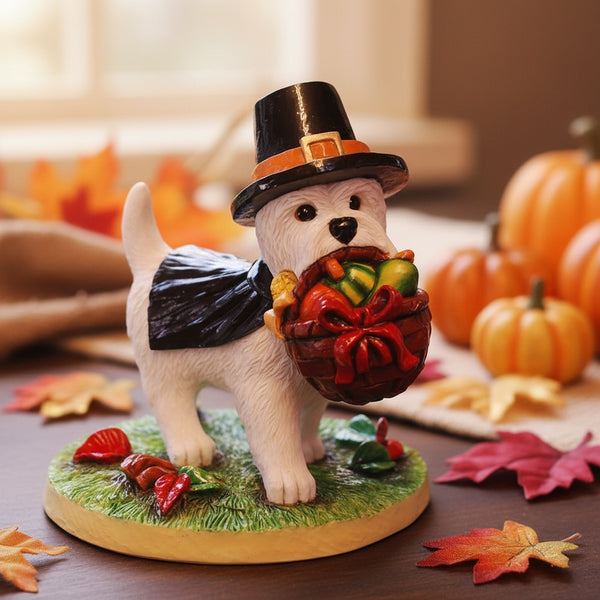 Thanksgiving Westie with Basket