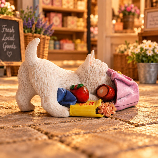 Westie Figurine Where's My Treat - Size 3 1/2in high