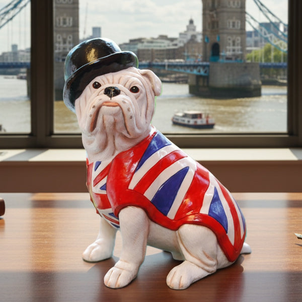 White English Bulldog Figurine, 5 1/4 inch high