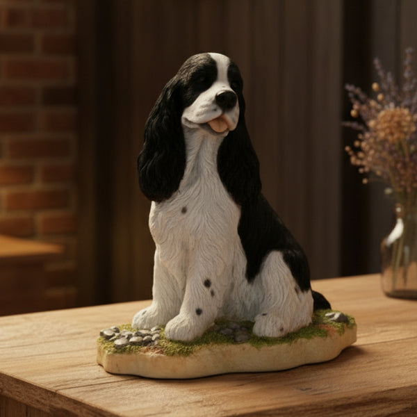 Black and white cocker spaniel