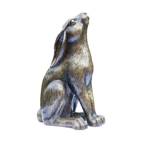 Moon Gazing Hare 6" High Golden/ Bronze