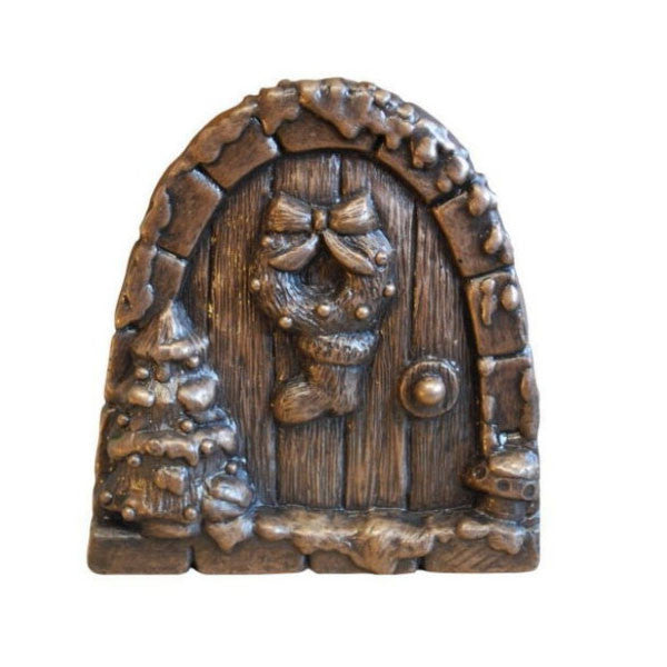 Christmas Fairy Door In Bronze