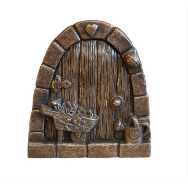 Gardeners Fairy Door In Bronze