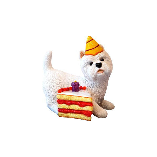 Happy Birthday Westie Figurine Gift