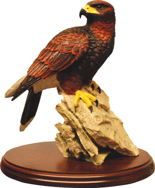 Harris Hawk Sculpture Fine Detailed Ornament by Peakdalesculptures