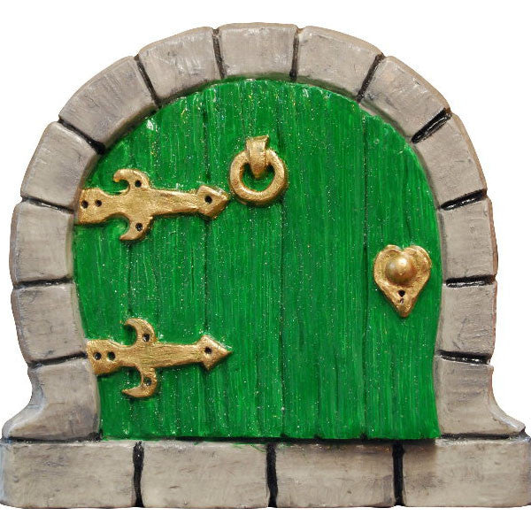Hobbit Fairy Door Hand Painted Green