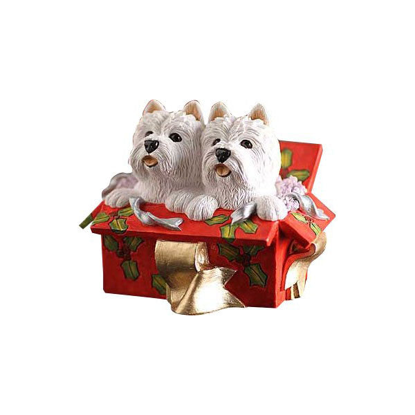 Christmas Westie Double Delight Red Box