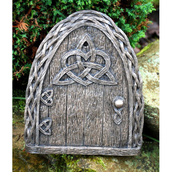 Celtic Love Heart fairy Door In Bronze