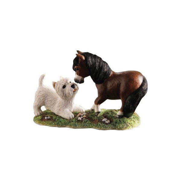 Westie Pup and Pony New Friends