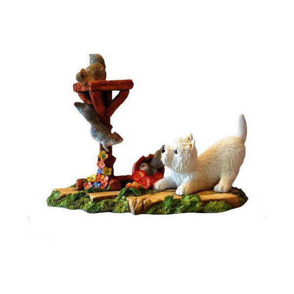 Cheeky Squirrels and westie Figurine gift