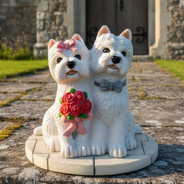 Wedding Westies Figurine Ornament