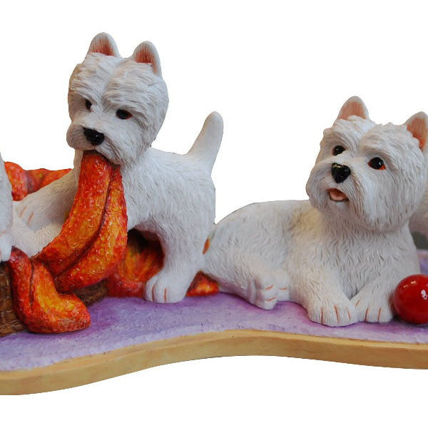 Westie Family Mum & Three Pups Figurine
