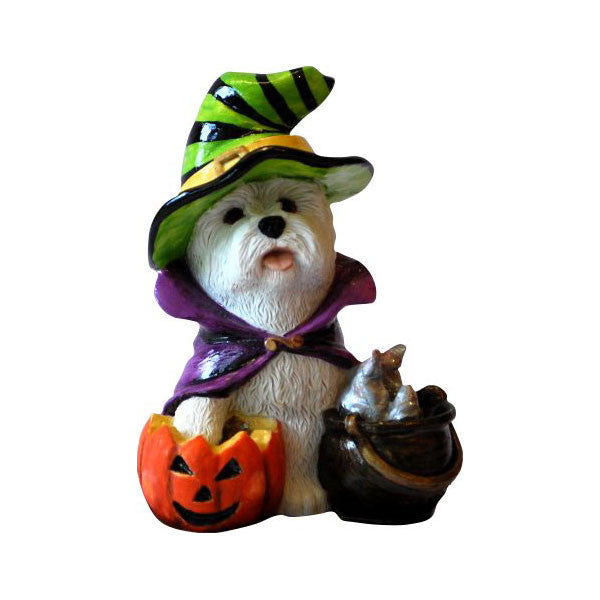 Halloween westie with cauldron Figurine Gift