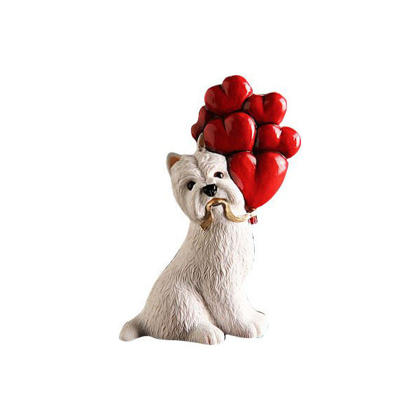 Valentines Westie Love Heart Figurine Gift